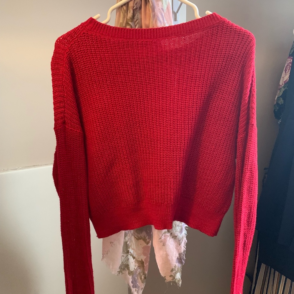 Cropped Red Sweater
